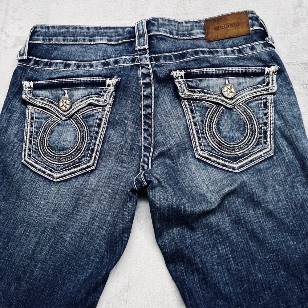 Big Star Remy Boot Women's Jeans 27L Thick Stitch Flap Pocket Western Bootcut - Picture 11 of 13